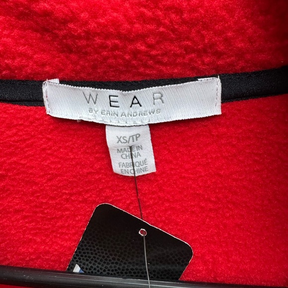 Red Fleece Utility Jacket - Picture 2 of 4